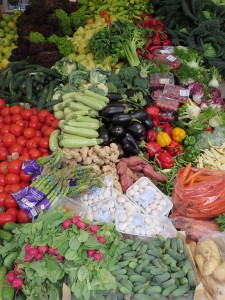 Fresh fruit at vegetable at the Kotor Markets