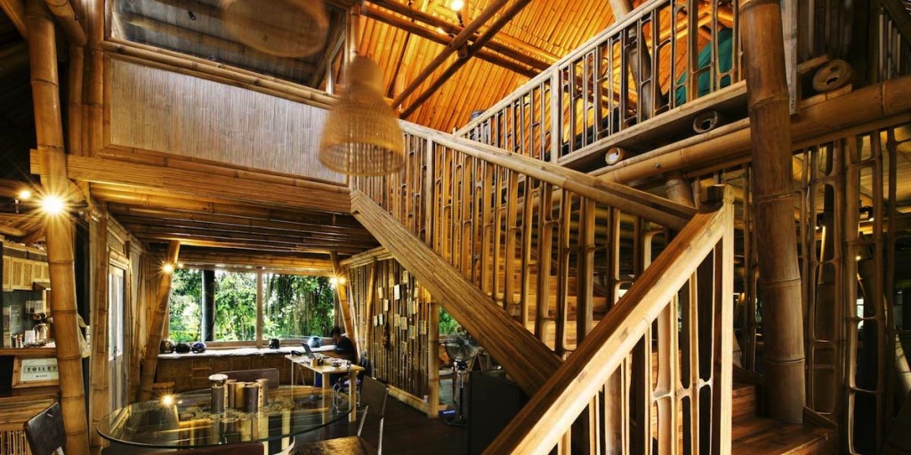 Hubud's stunning bamboo buildings.