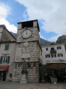 Kotor Old Town clock tower
